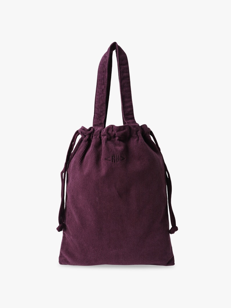 コーデュロイ 2ウェイ ドローストリング トート（S） 詳細画像 purple 1