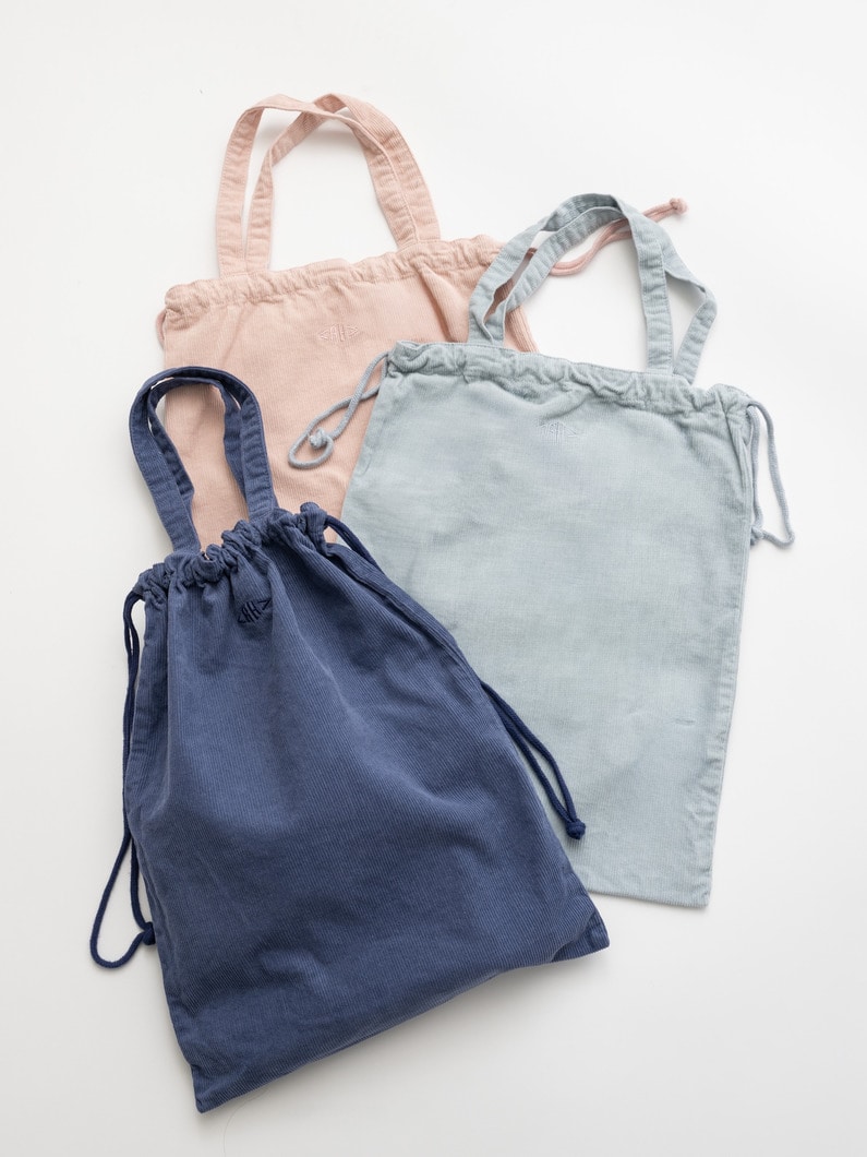 コーデュロイ 2ウェイ ドローストリング トート（M） 詳細画像 ivory 5