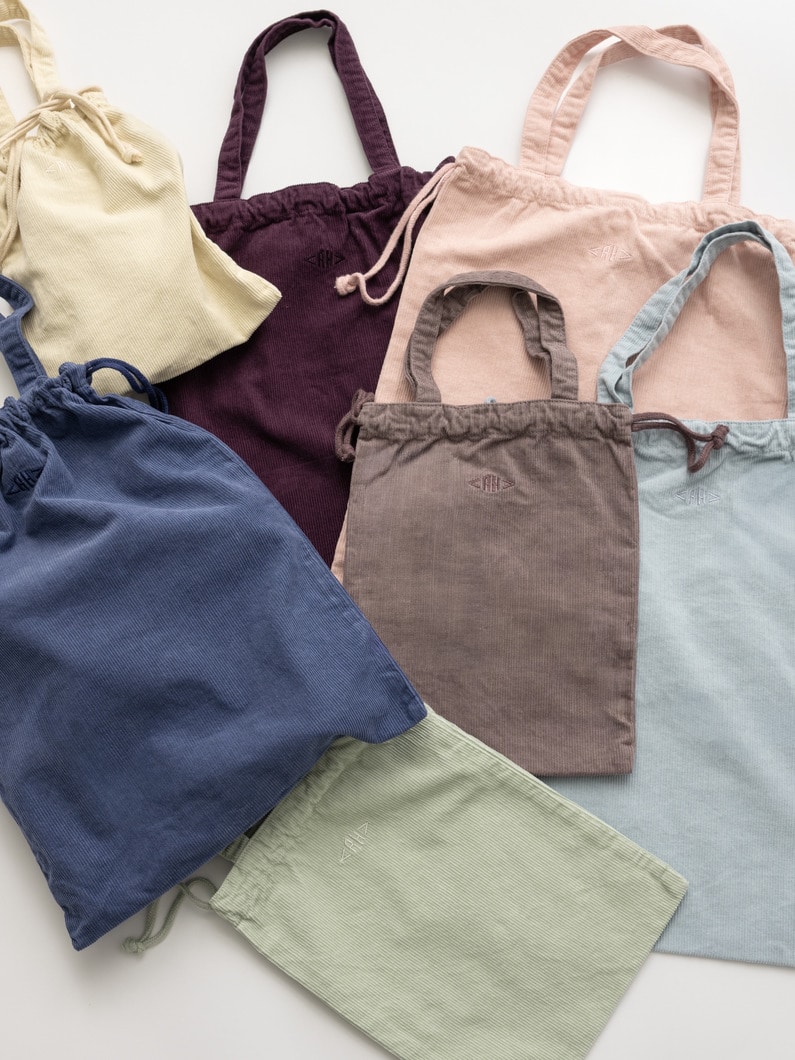 コーデュロイ 2ウェイ ドローストリング トート（M） 詳細画像 ivory 6