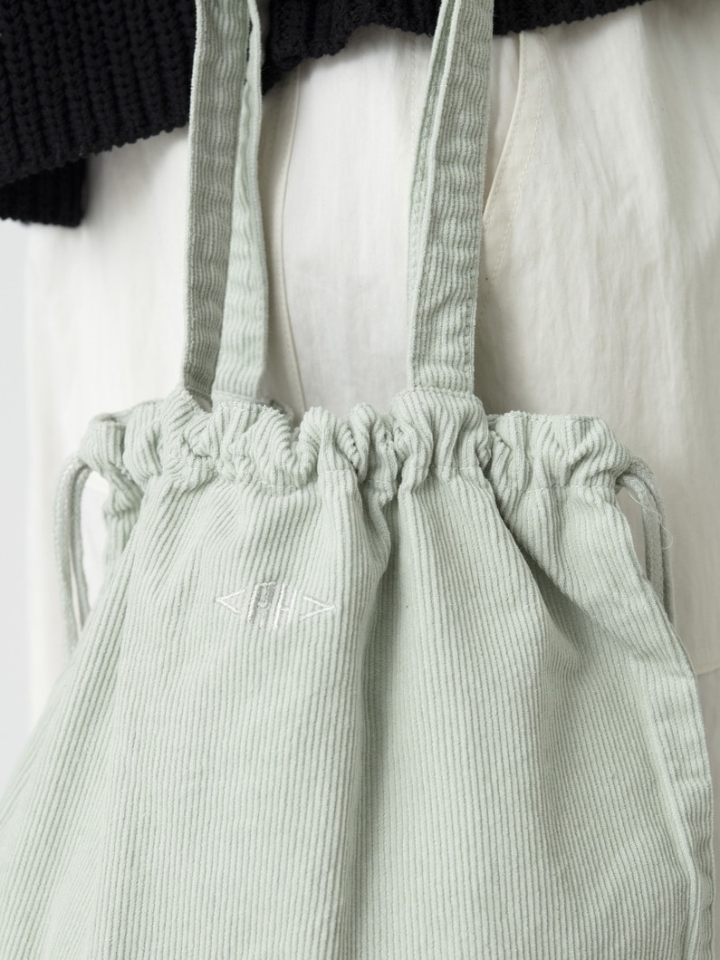 コーデュロイ 2ウェイ ドローストリング トート（M） 詳細画像 ivory 8