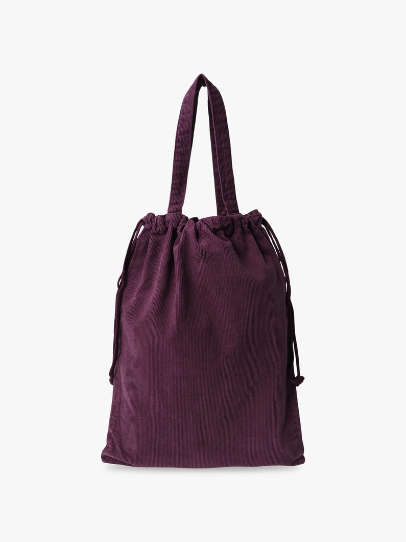 コーデュロイ 2ウェイ ドローストリング トート（M） 詳細画像 purple
