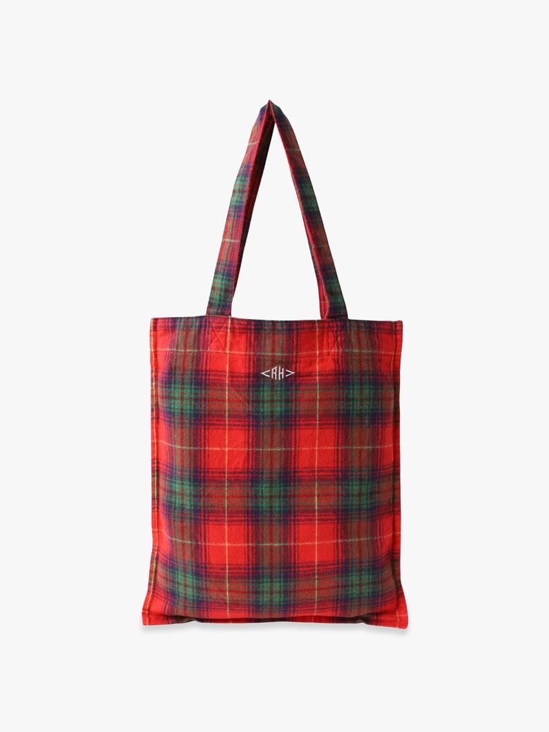 フランネルチェックトートバッグ 詳細画像 red