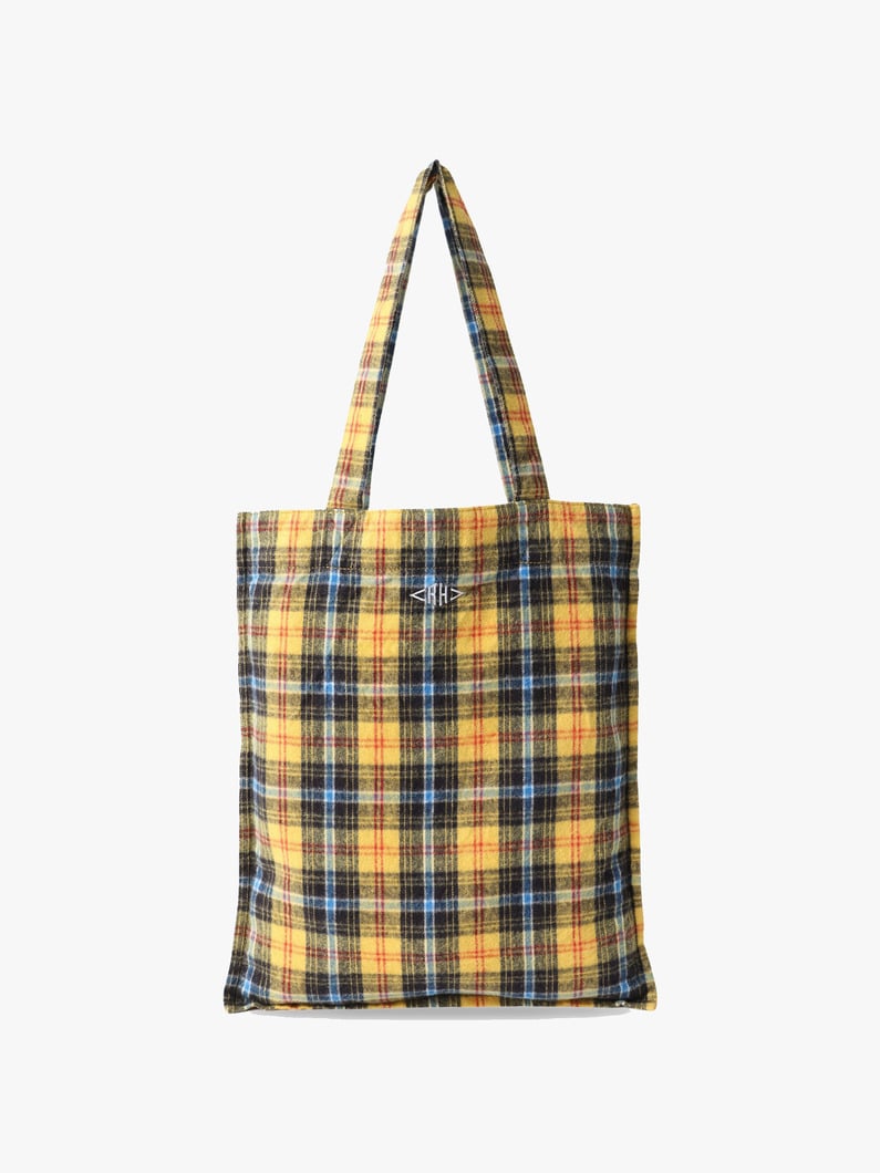 フランネルチェックトートバッグ 詳細画像 yellow