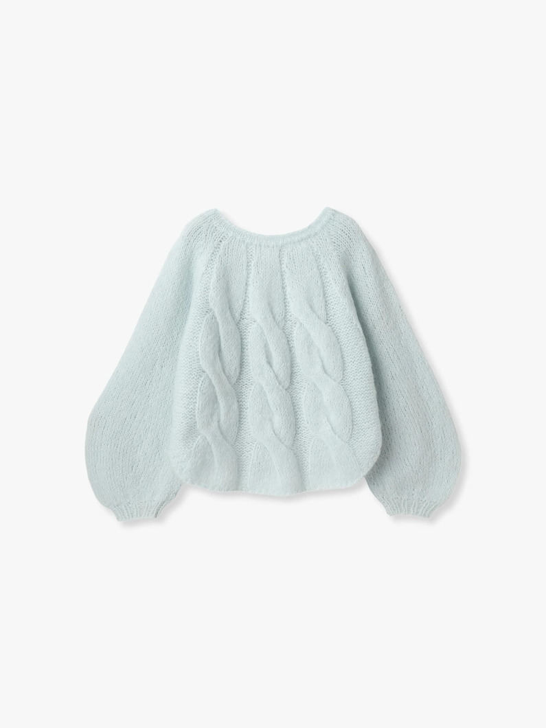 ウール モヘア ハンドニット 詳細画像 light blue 1