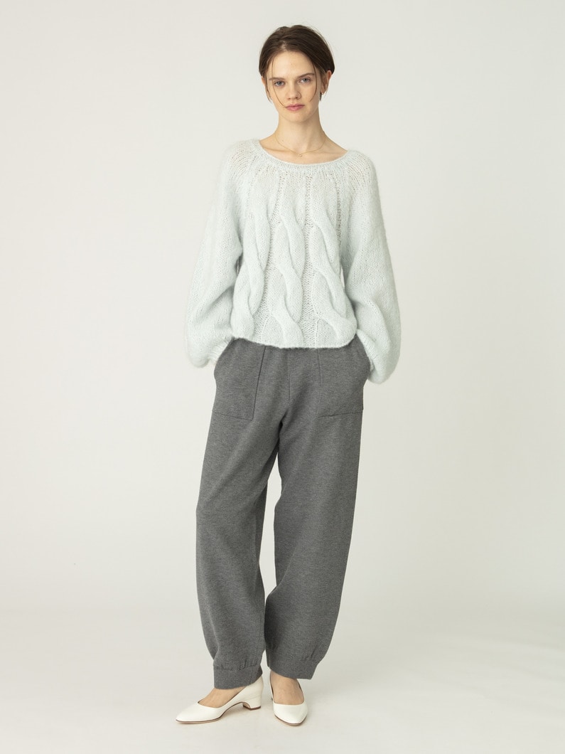 ウール モヘア ハンドニット 詳細画像 light blue 4