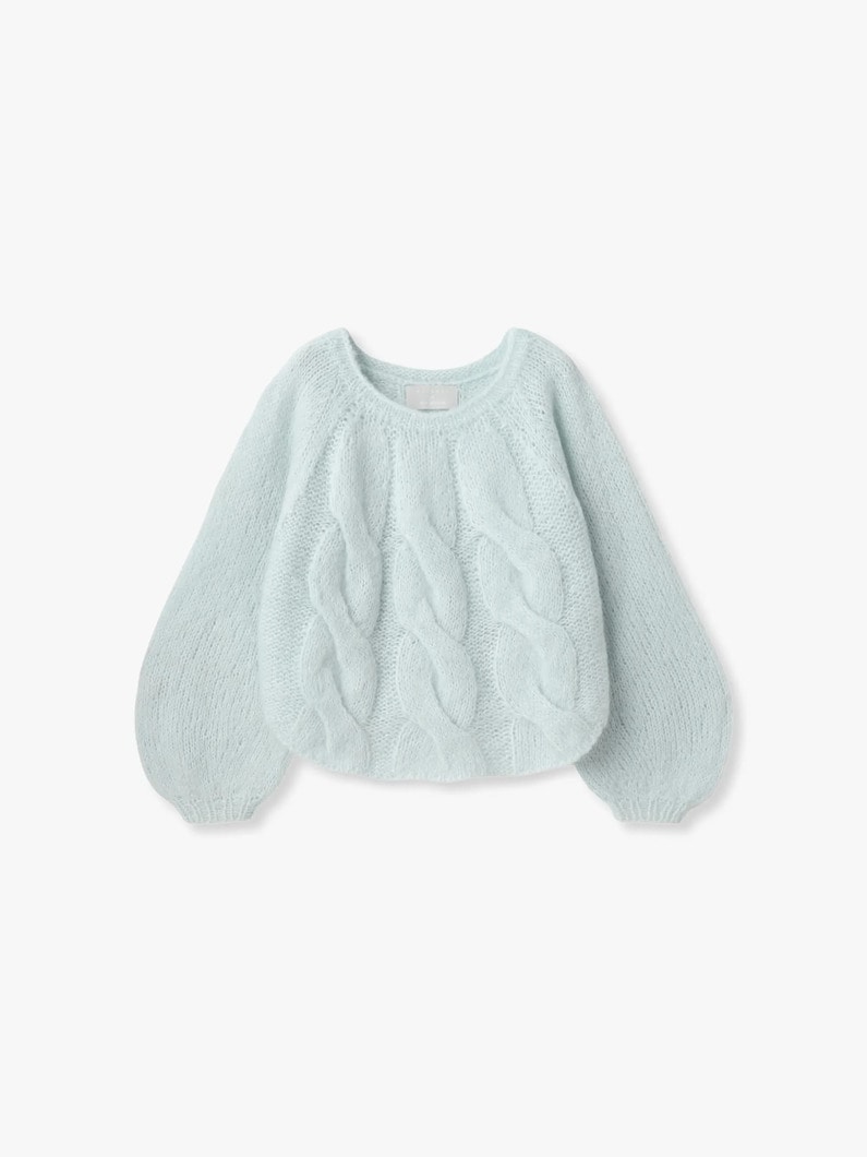 ウール モヘア ハンドニット 詳細画像 light blue 7