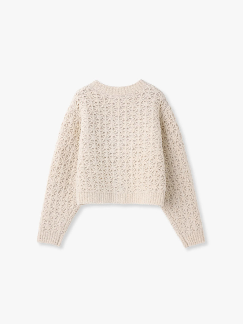 クロシェ ダブルニット カーディガン 詳細画像 dark gray 1