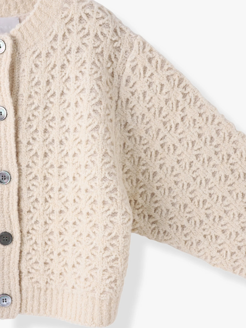 クロシェ ダブルニット カーディガン 詳細画像 dark gray 2