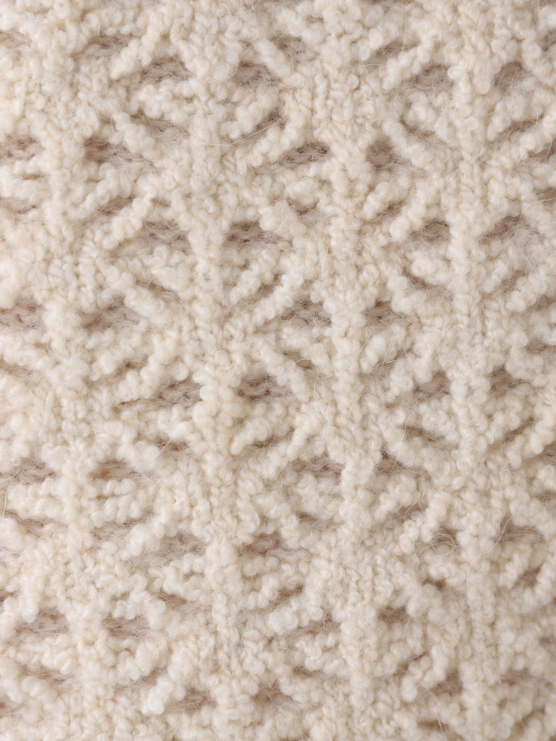 クロシェ ダブルニット カーディガン 詳細画像 dark gray 3