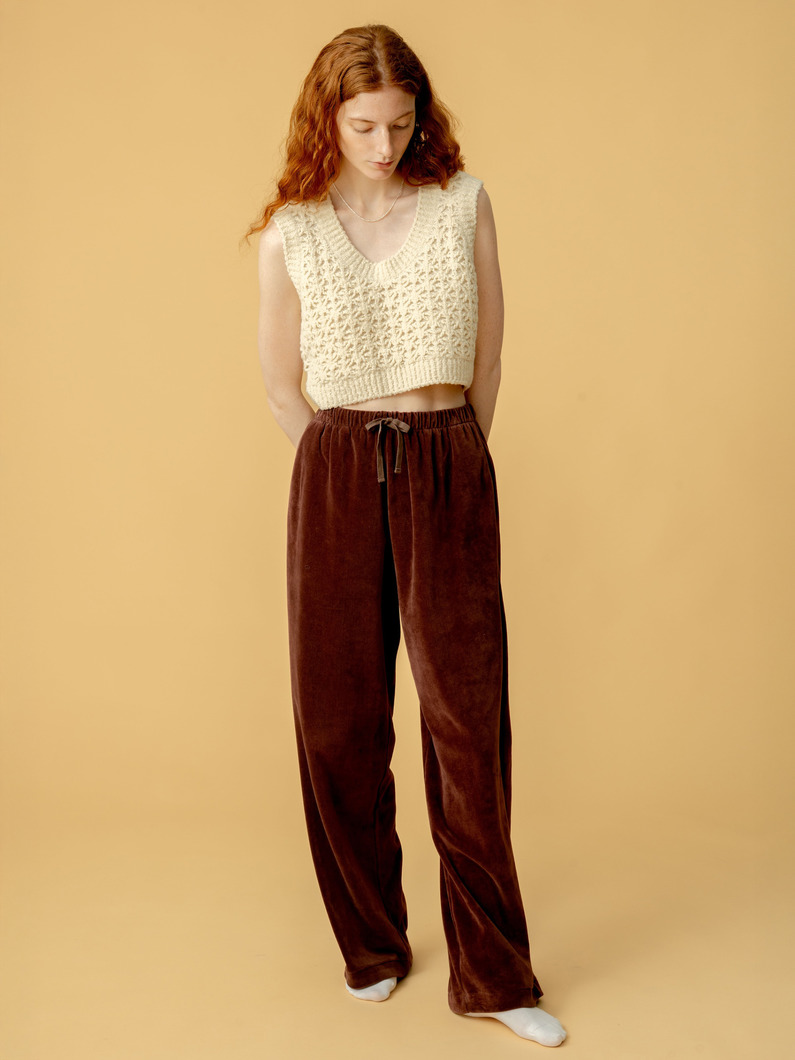 クロシェ ダブルニット ベスト 詳細画像 ivory 2