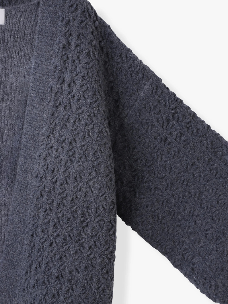 クロシェ ダブルニット ミドルカーディガン 詳細画像 ivory 2