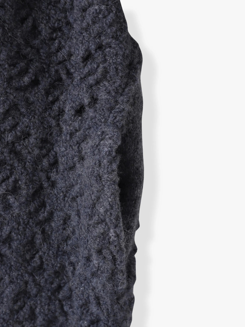 クロシェ ダブルニット ミドルカーディガン 詳細画像 ivory 3