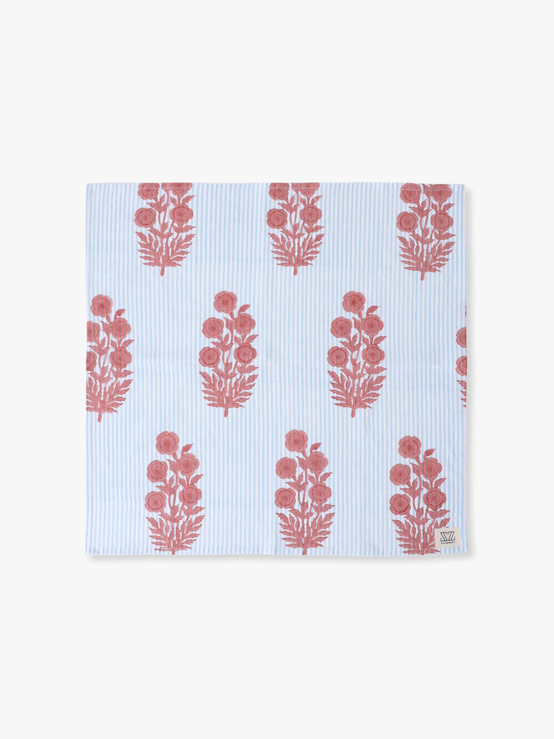 ポピー オン シンストライプ ナプキン 詳細画像 light blue 1