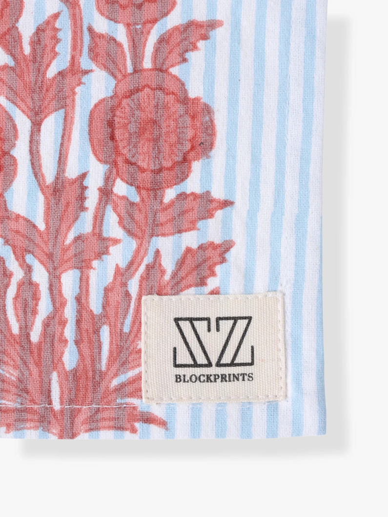 ポピー オン シンストライプ ナプキン 詳細画像 light blue 2