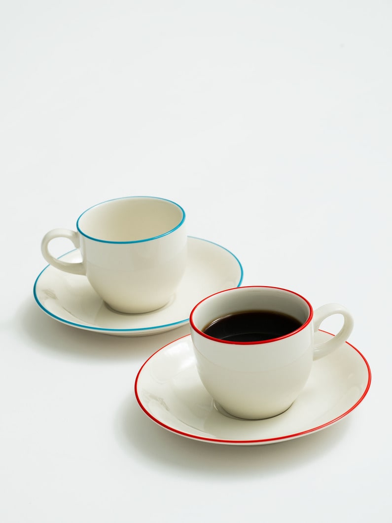 カラーライン カップ ＆ ソーサー 詳細画像 red 8