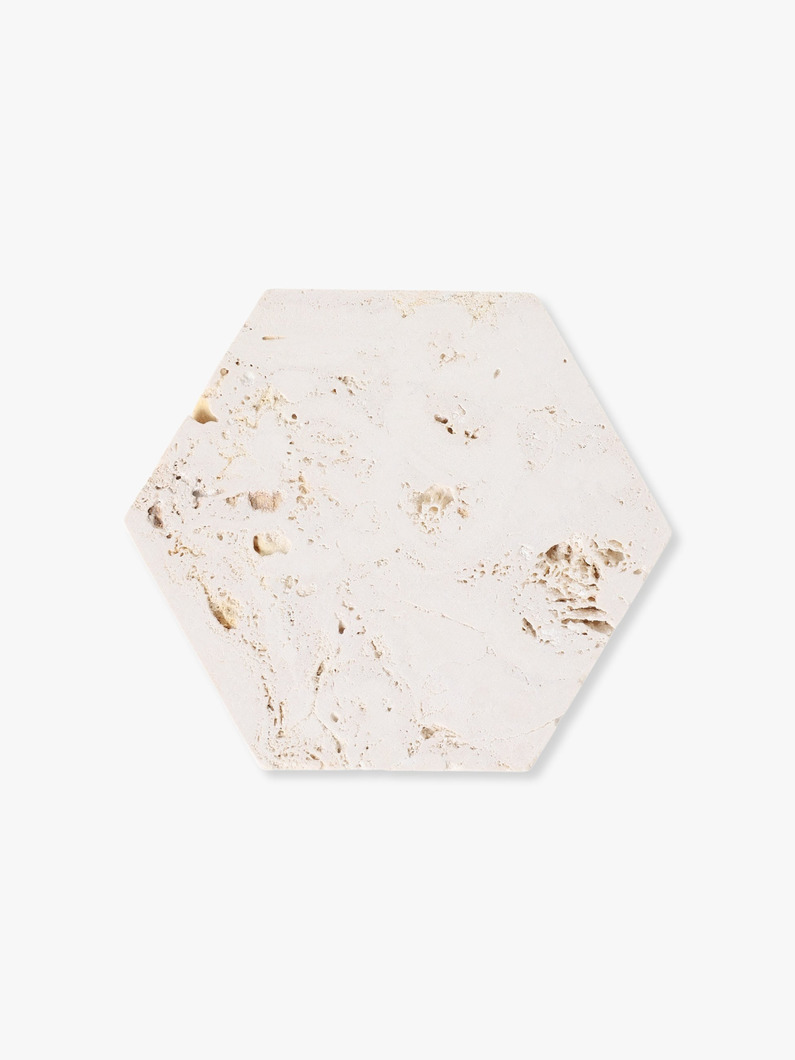 トラバチン ヘキサゴン コースター（4pcs） 詳細画像 other 2