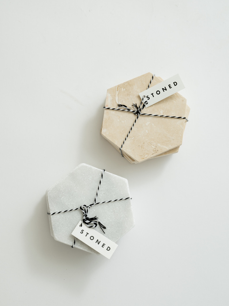 トラバチン ヘキサゴン コースター（4pcs） 詳細画像 other 4