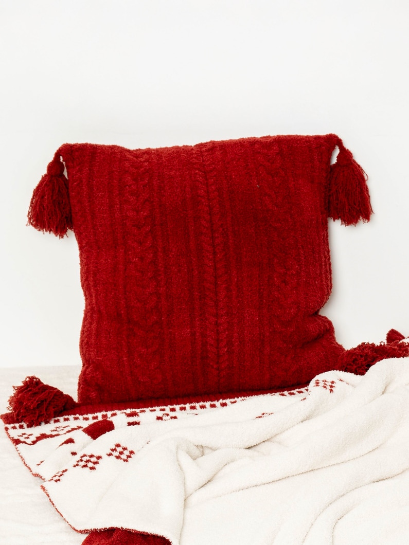 ケーブル タッセル ピロー コージーシック 詳細画像 red 4