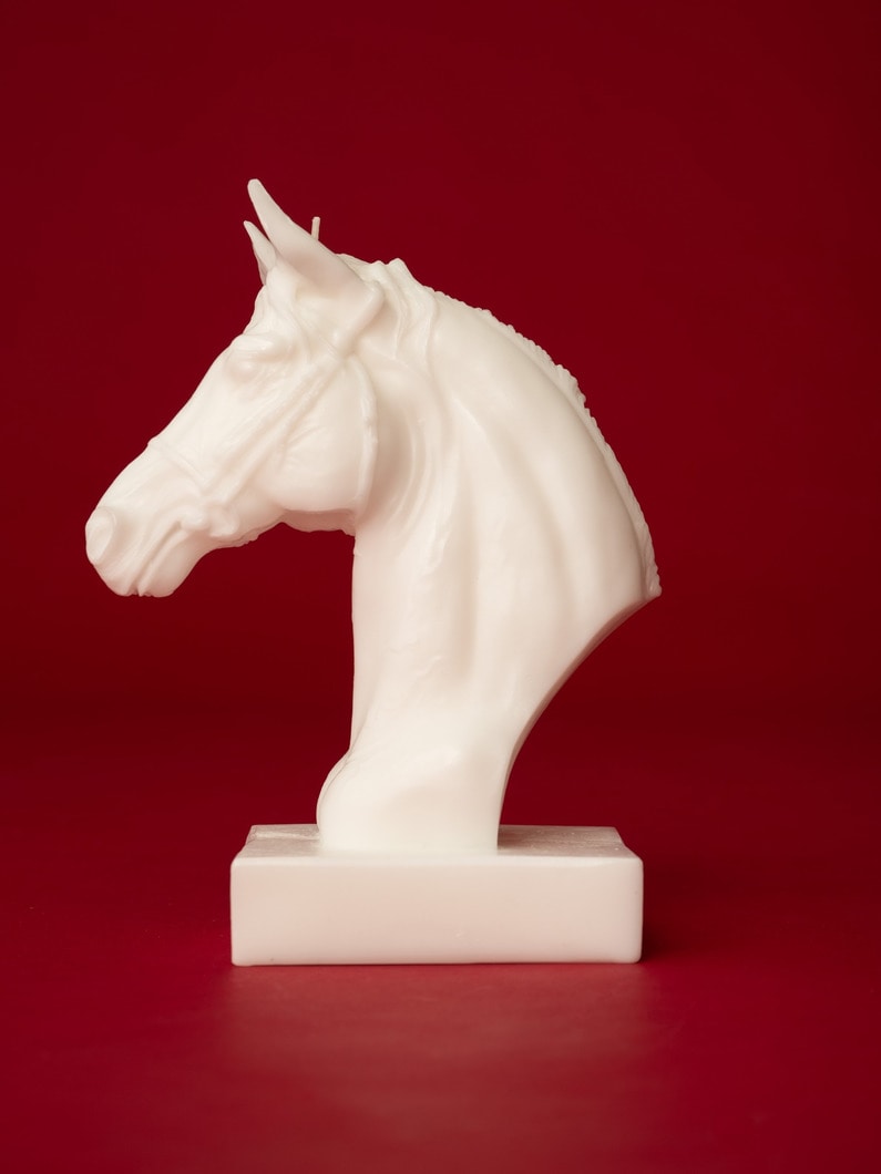 シュヴァル ホースヘッドキャンドル 詳細画像 white 3