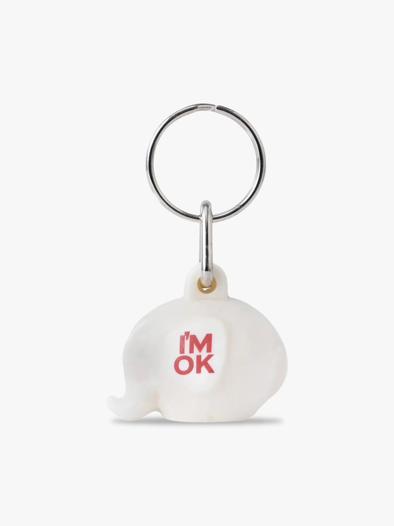 エレファント ホワイト キーチェーン 詳細画像 red 1