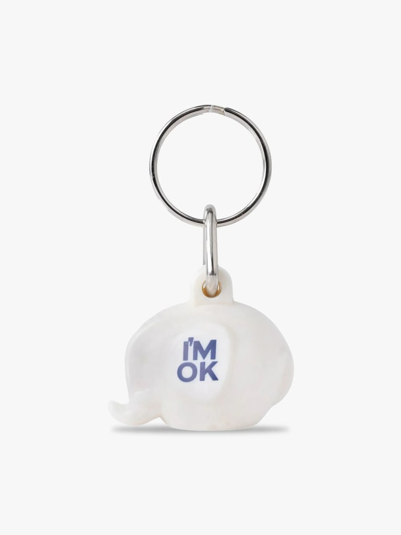 エレファント ホワイト キーチェーン 詳細画像 navy