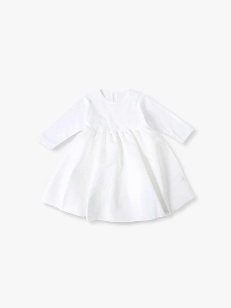 バレリーナ ロングスリーブ ティードレス（ホワイト/ピンク/ネイビー/7M-6Y） 詳細画像 white