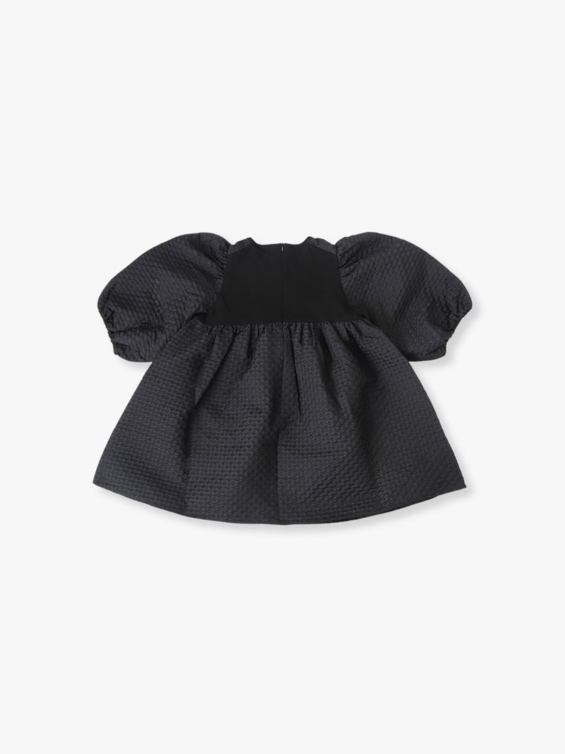 クローバー パフドレス（ホワイト/ブラック/4-6Y） 詳細画像 white 1