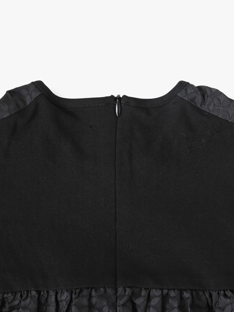 クローバー パフドレス（ホワイト/ブラック/4-6Y） 詳細画像 white 3