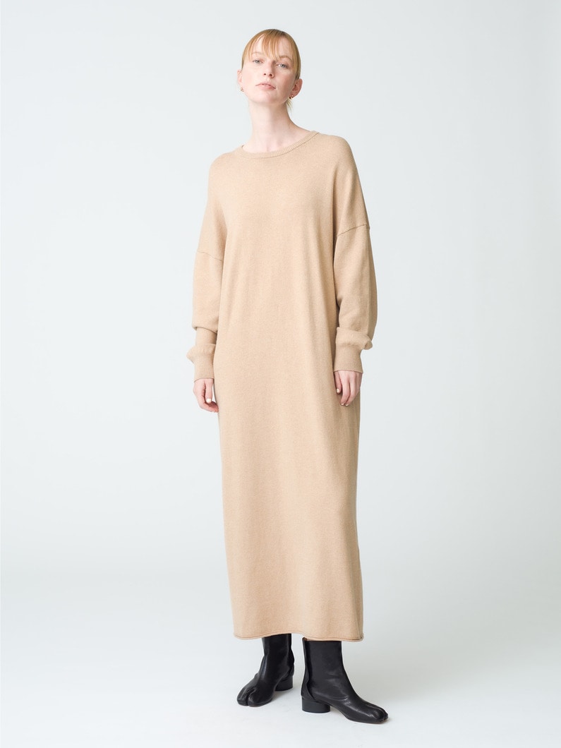 Cotton Nylon Knit Dress | ドレス 詳細画像 beige 1