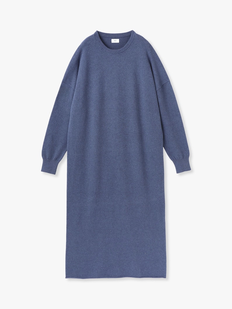 Cotton Nylon Knit Dress | ドレス 詳細画像 navy 4