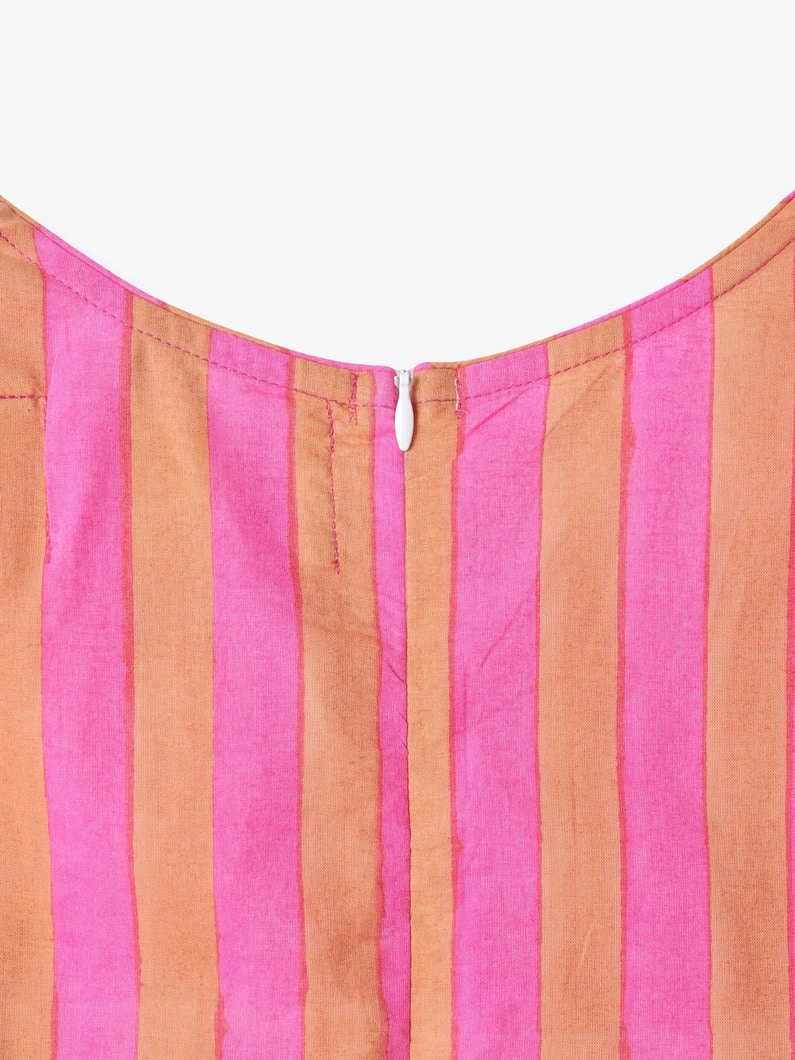 スティーブ シックストライプ フレアスリーブドレス 詳細画像 pink 3