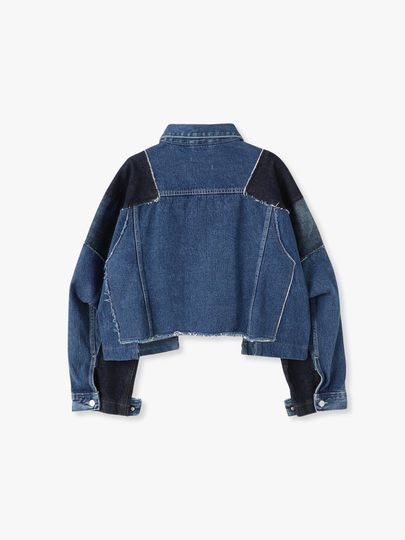 Patchwork Denim Short Jacket (indigo) | ジャケット 詳細画像 indigo 1