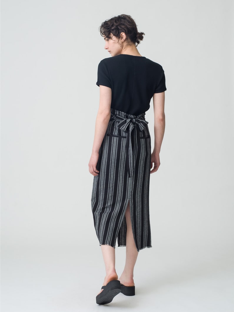 ラップスカート（ブラック/ベージュ） 詳細画像 black 3