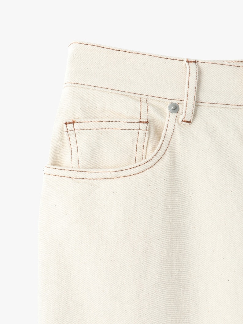 Organic Cotton Stretch Denim Pants | パンツ 詳細画像 ivory 3