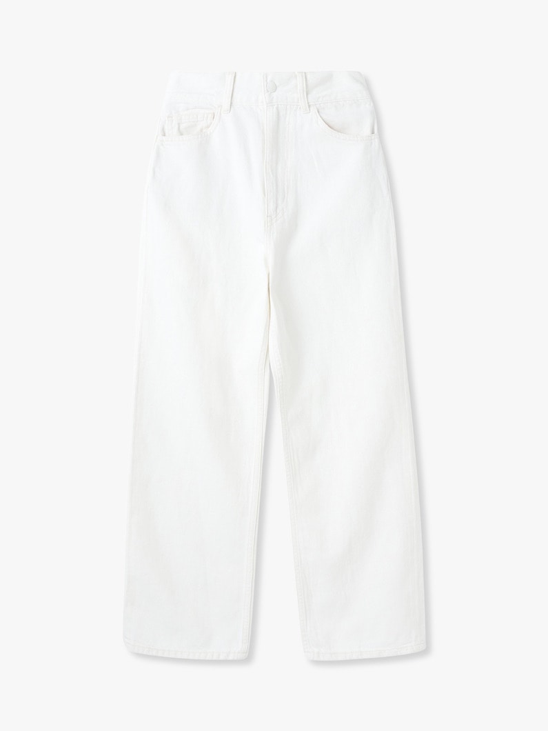 White Linen Denim Pants | パンツ 詳細画像 white 1