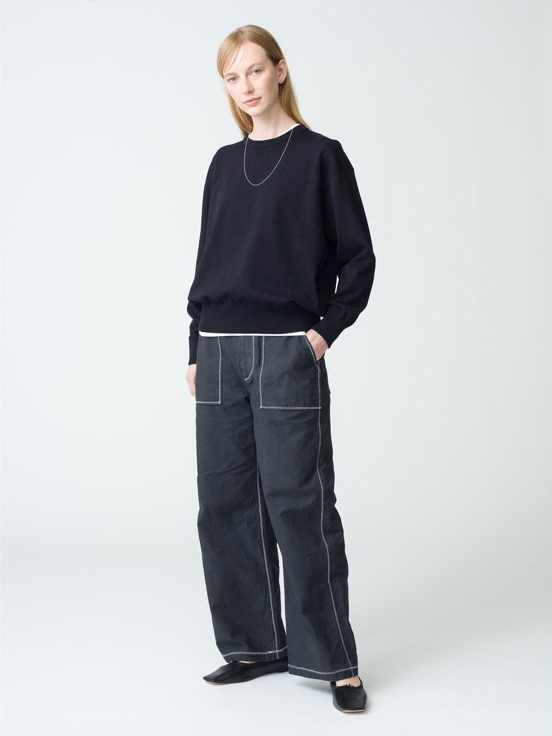 Zigzag Stitch Baker Pants | パンツ 詳細画像 charcoal gray