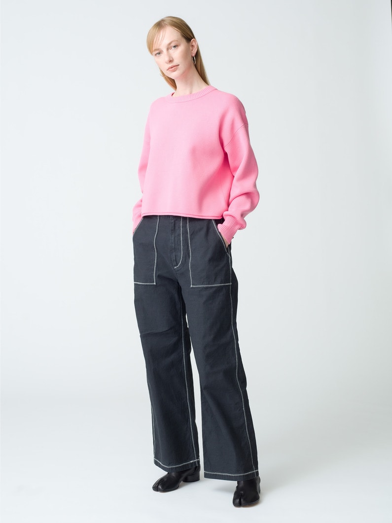 Zigzag Stitch Baker Pants | パンツ 詳細画像 charcoal gray 4