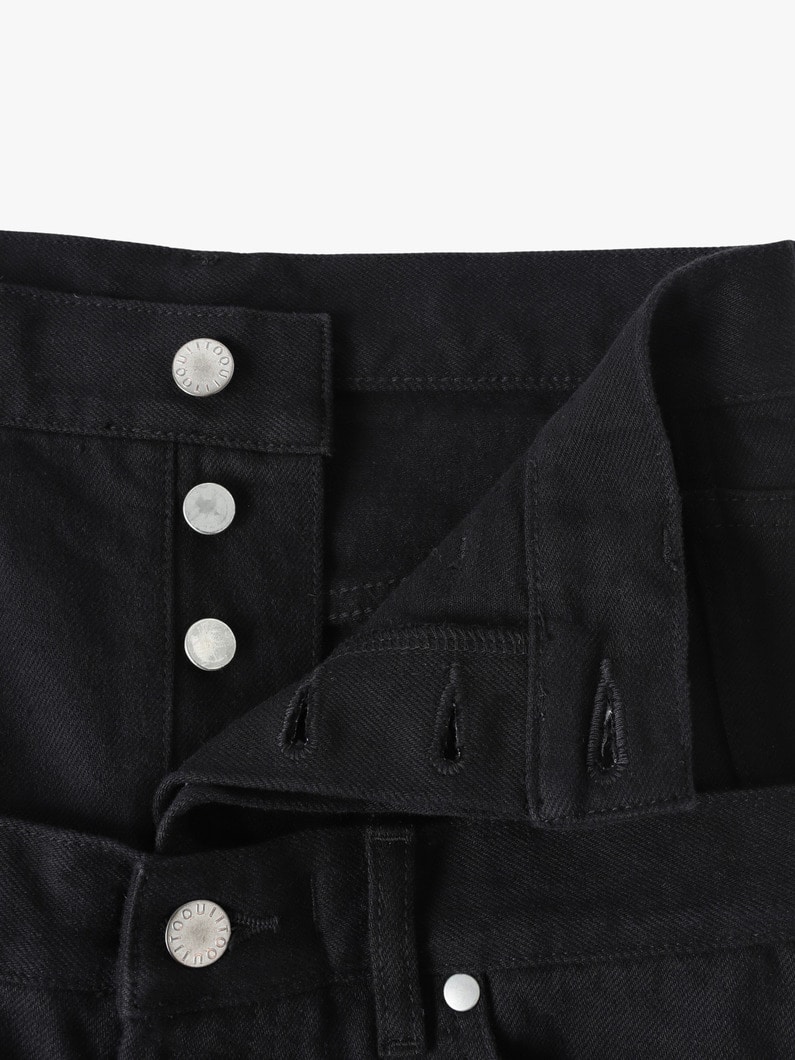 W Waist Recycle Denim Pants (black) | パンツ 詳細画像 black 2