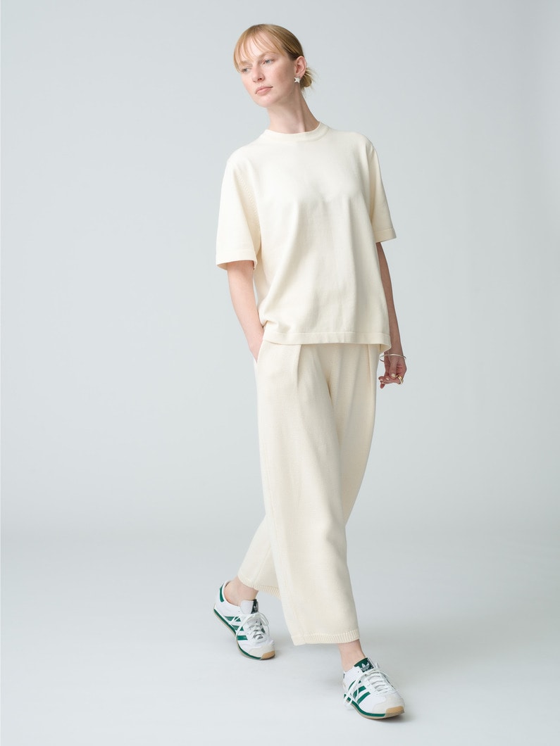 Tuck Knit Pants | パンツ 詳細画像 off white