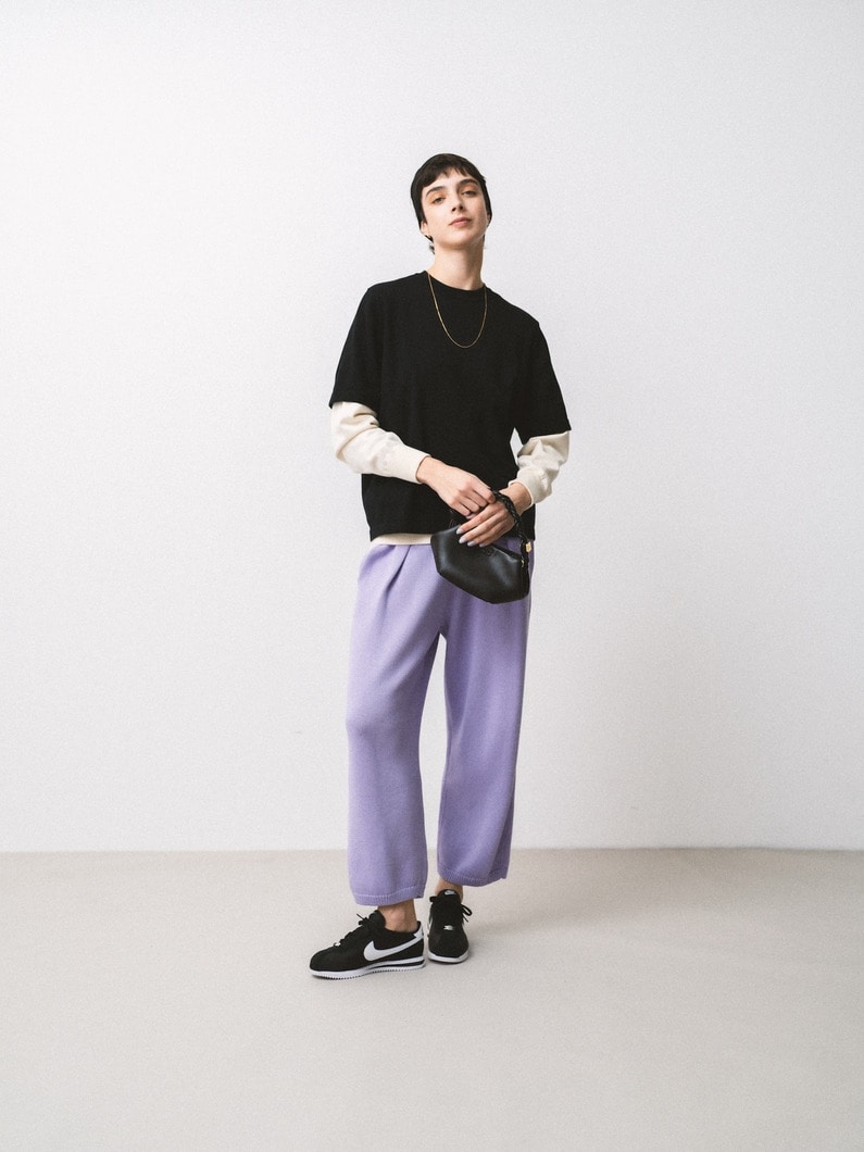 Tuck Knit Pants | パンツ 詳細画像 light purple 1