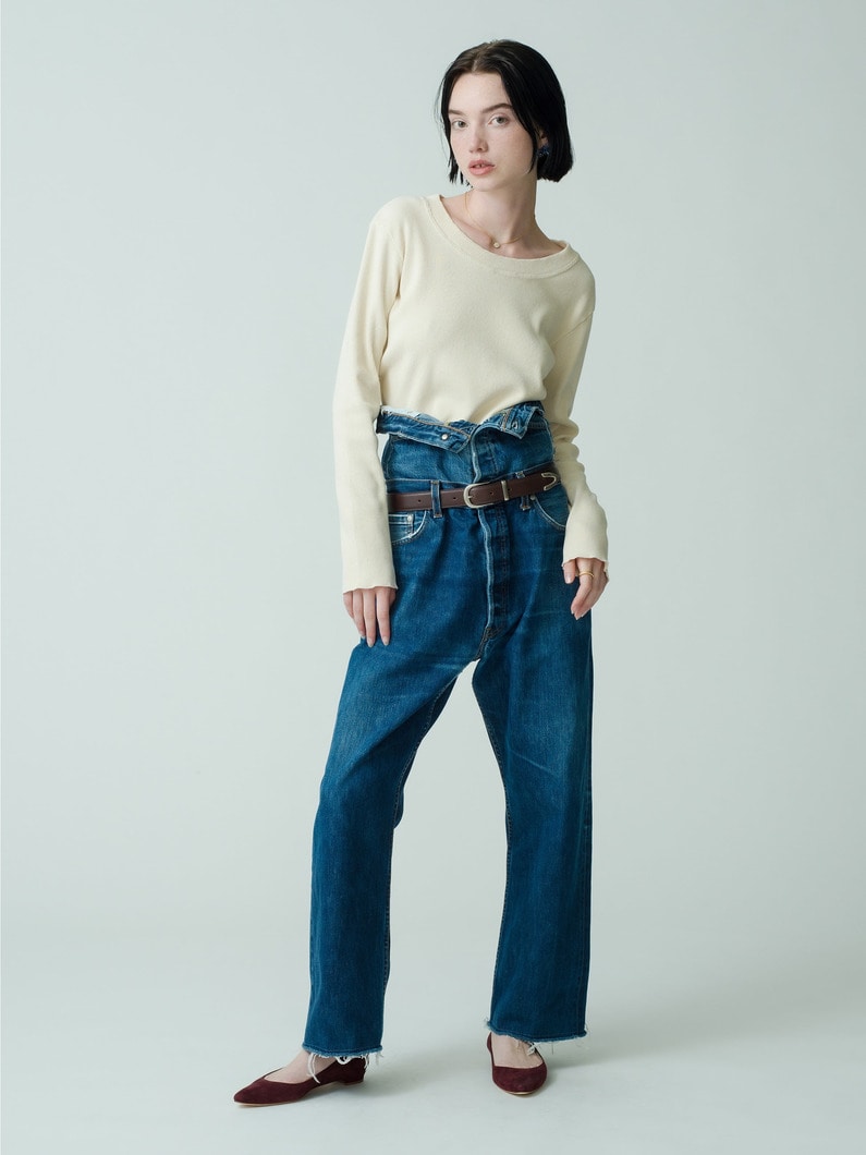 W Waist Patchwork Denim Pants (indigo) | パンツ 詳細画像 indigo 2