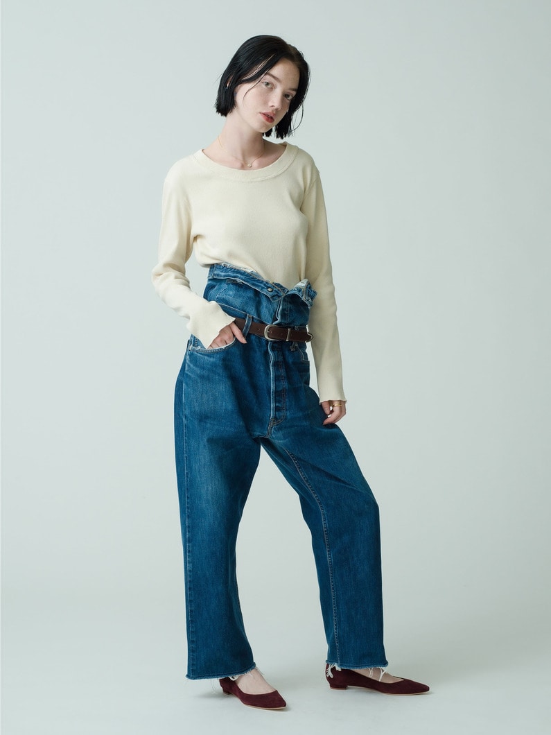 W Waist Patchwork Denim Pants (indigo) | パンツ 詳細画像 indigo 3