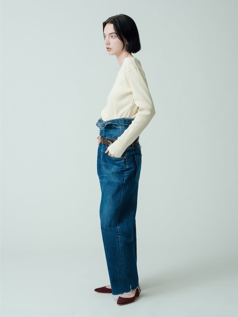 W Waist Patchwork Denim Pants (indigo) | パンツ 詳細画像 indigo 4