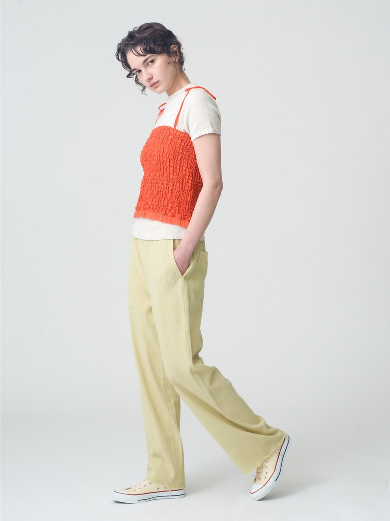 ヨウリュウ イージーパンツ（チャコールグレー/ライトグリーン） 詳細画像 light green 2