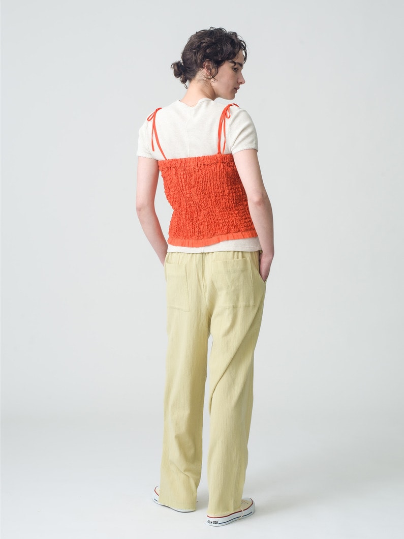 ヨウリュウ イージーパンツ（チャコールグレー/ライトグリーン） 詳細画像 light green 3