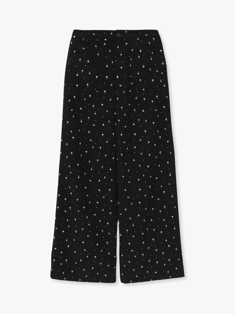 パームツリー プリント パンツ（レッド/ブラック） 詳細画像 black 4