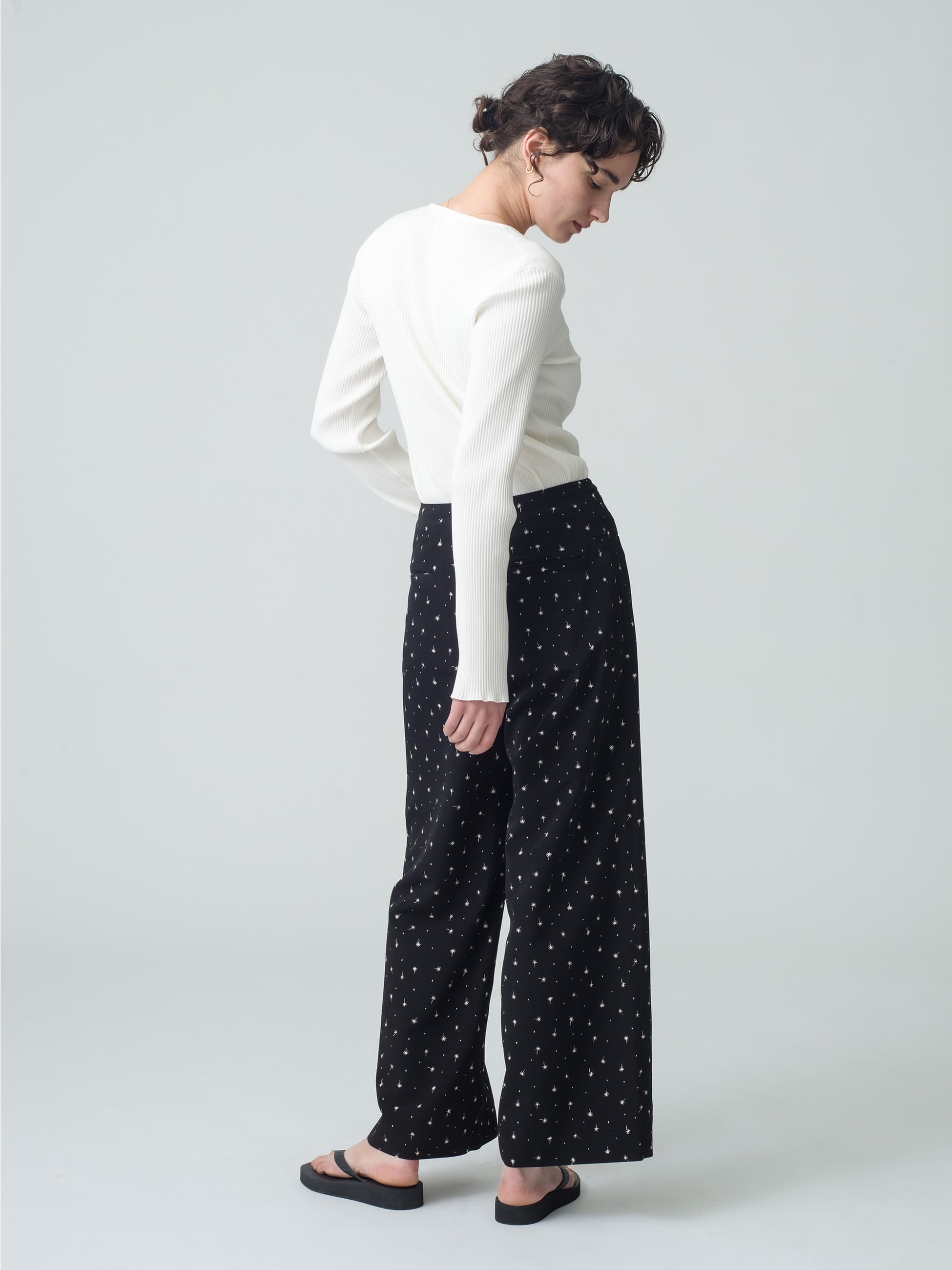 パームツリー プリント パンツ（レッド/ブラック）｜RHC(アール