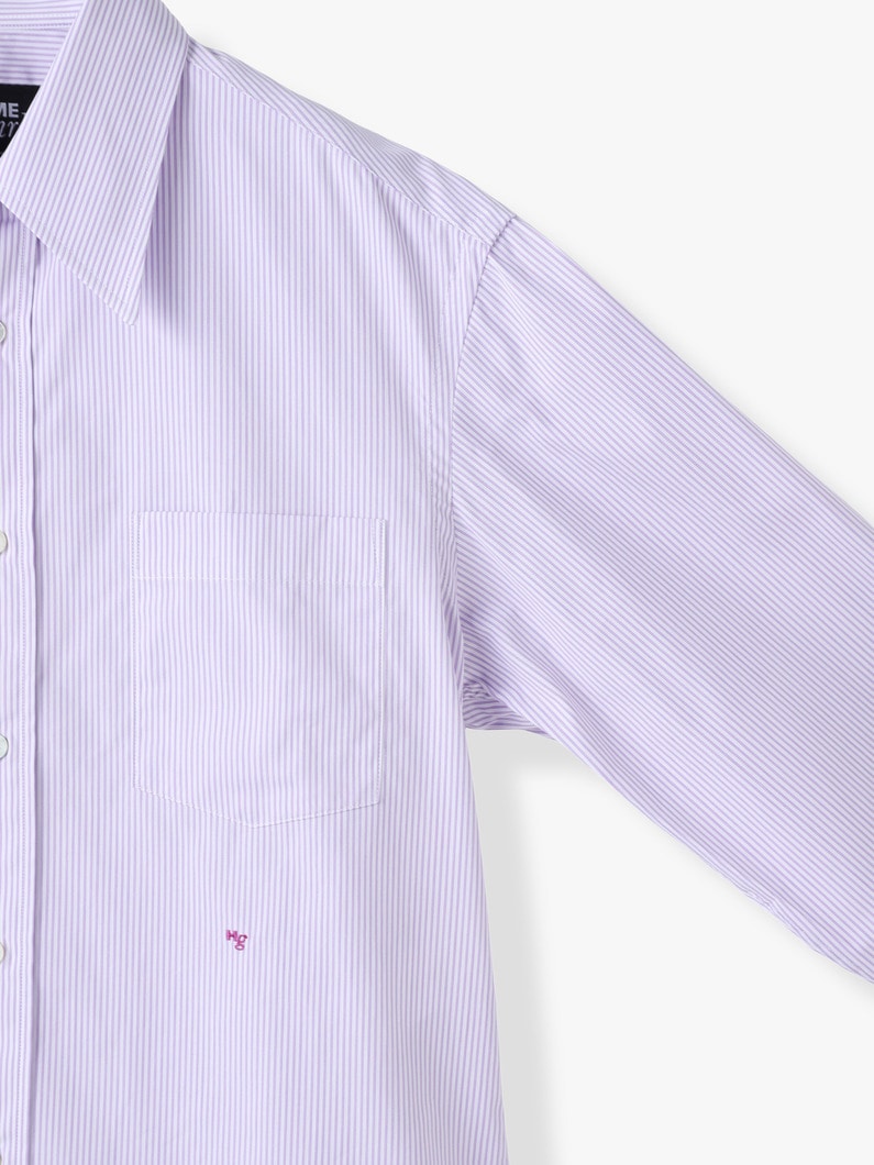 70s Pocket Striped Shirt (lavender) | シャツ 詳細画像 lavender 2