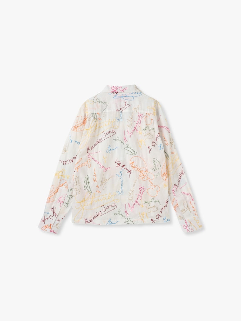 シグネチャー スクロール シャツ 詳細画像 white 1