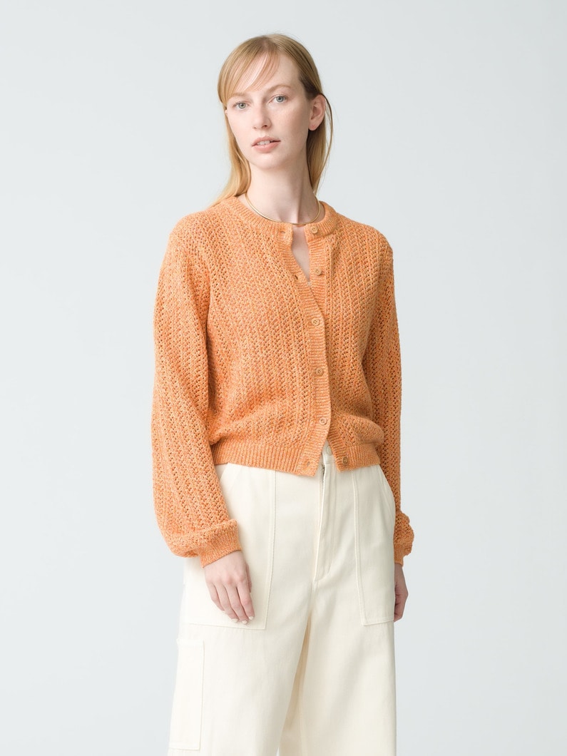 Mix Color Knit Cardigan | ニット 詳細画像 orange 2